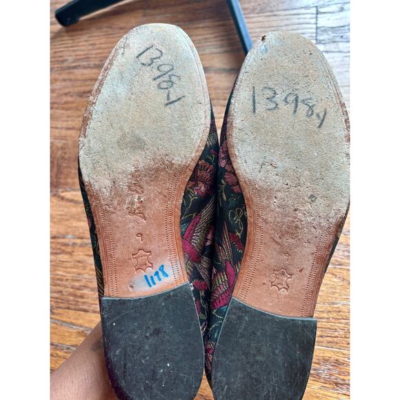 Sam Edelman Brocade Horsebit Loafers – Floral Jacquard Slip-On Flats, Size 9 - Picture 4 of 4